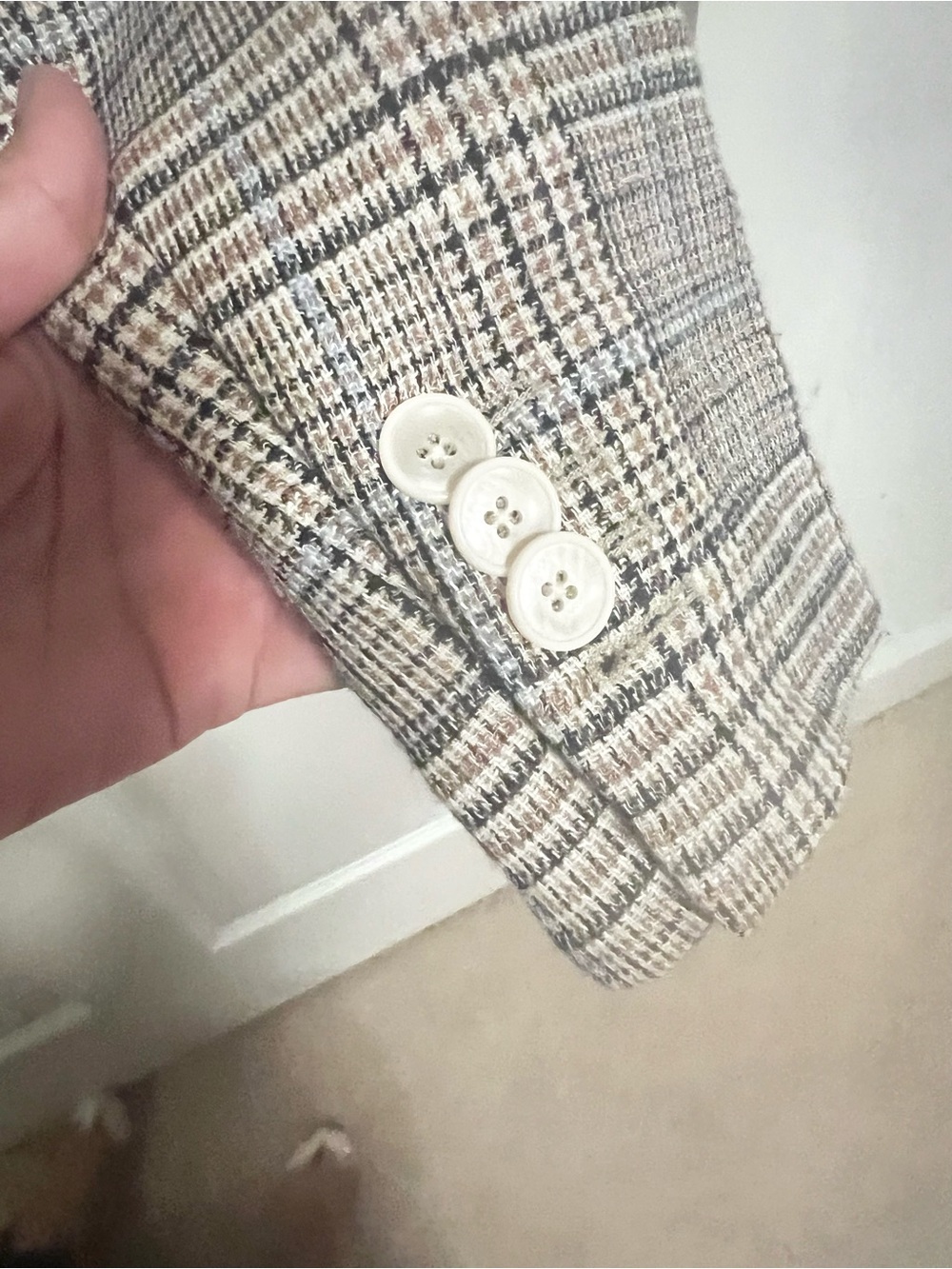 Veronica Beard Orchid Houndstooth-Plaid Dickey Jacket Blazer 10 - Picture 7 of 11